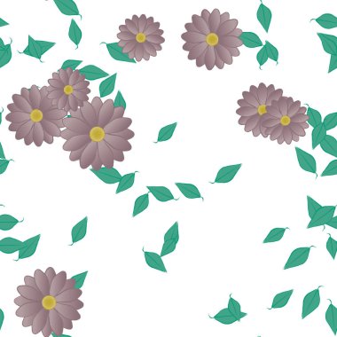 Çiçekli renkli çiçek arkaplanı, vektör illüstrasyonu