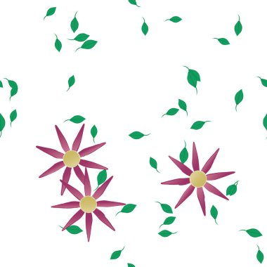 Botanik çiçekler arka plan, vektör illüstrasyonu