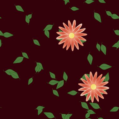 Çiçek yaprakları, çiçekler duvar kağıtları, vektör illüstrasyonları..