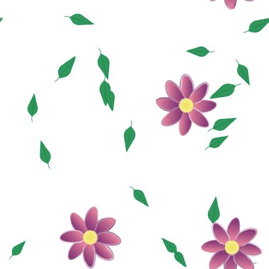 Çiçekli renkli çiçek arkaplanı, vektör illüstrasyonu