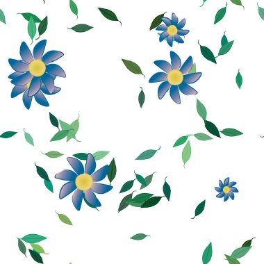 yaz çiçekleri arka plan, vektör illüstrasyonu