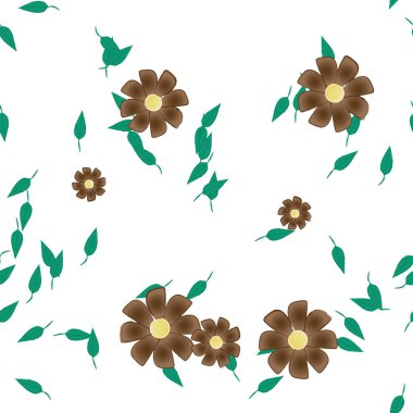 Renkli çiçek arkaplanı, çiçek vektör illüstrasyonu