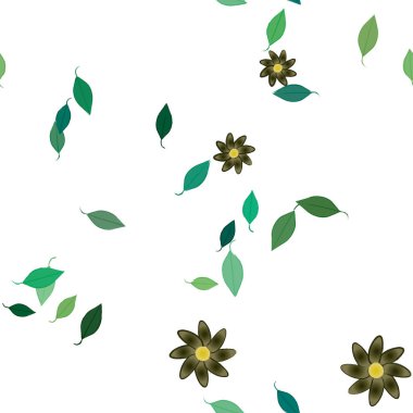 Çiçek yaprakları, çiçekler duvar kağıtları, vektör illüstrasyonları..