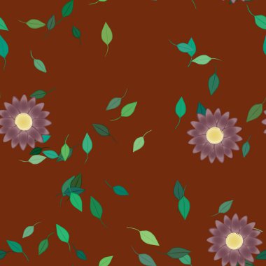 Çiçek yaprakları, çiçekler duvar kağıtları, vektör illüstrasyonları..