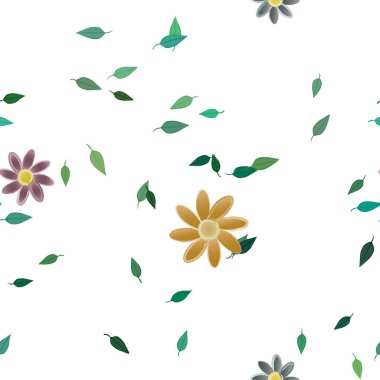 Çiçek yaprakları, çiçekler duvar kağıtları, vektör illüstrasyonları..