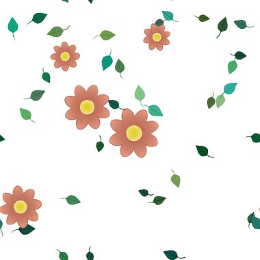 Çiçekli renkli çiçek arkaplanı, vektör illüstrasyonu