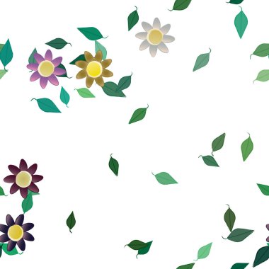 Çiçekli renkli çiçek arkaplanı, vektör illüstrasyonu