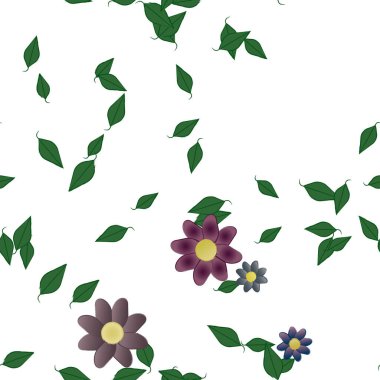 Botanik çiçekler arka plan, vektör illüstrasyonu