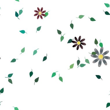 Renkli çiçek arkaplanı, çiçek vektör illüstrasyonu