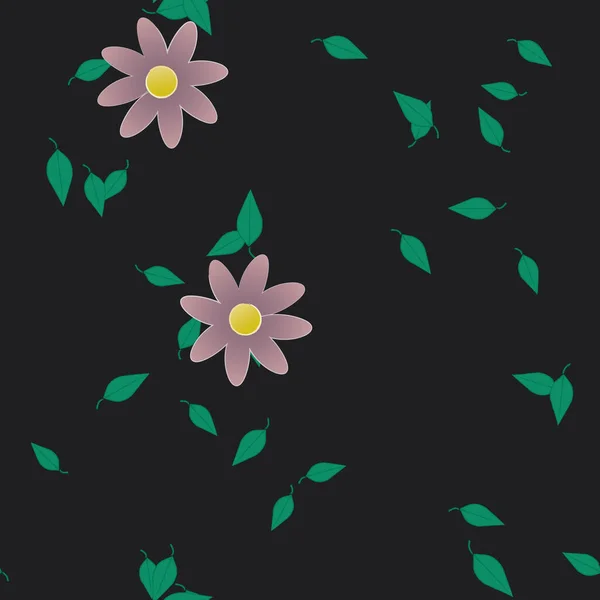 Bloesem Gebladerte Bloemen Bloei Behang Vector Illustratie — Stockvector