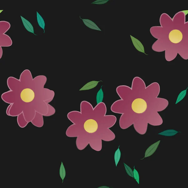 植物の花の背景ベクトル図 — ストックベクタ