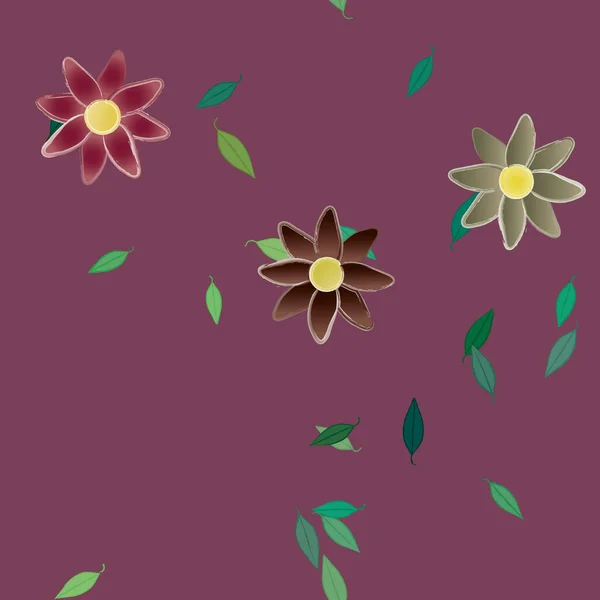 Fond Floral Coloré Avec Des Fleurs Illustration Vectorielle — Image vectorielle