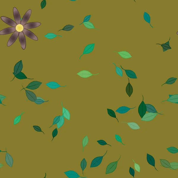 Fondo Floral Color Con Flores Ilustración Vectorial — Vector de stock