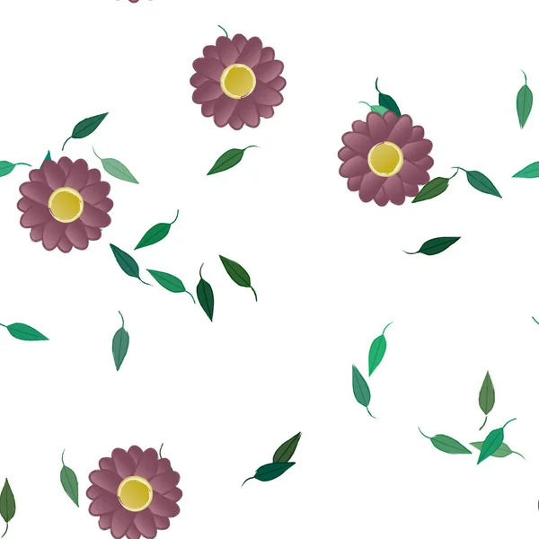 Fundo Floral Colorido Flores Ilustração Vetorial — Vetor de Stock