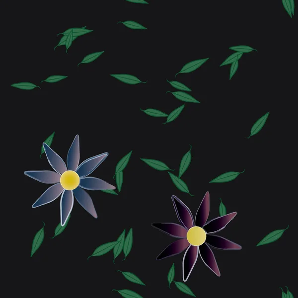 Sommar Blommor Bakgrund Vektor Illustration — Stock vektor