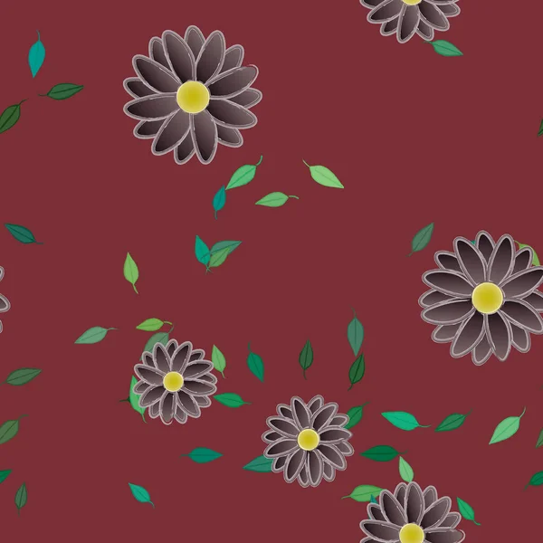 Farbigen Floralen Hintergrund Blumen Vektor Illustration — Stockvektor