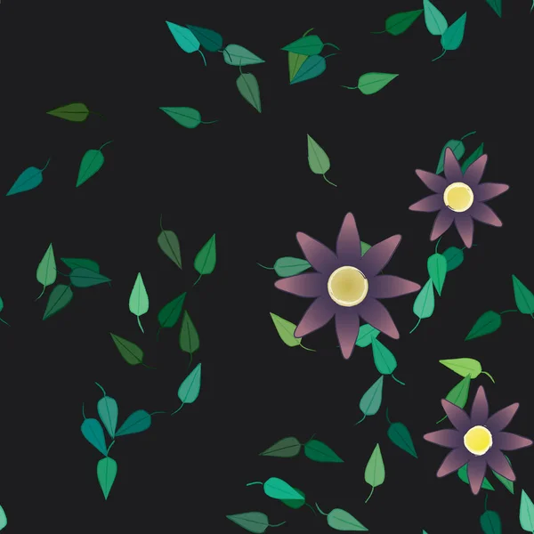 Fleurs Botaniques Fond Illustration Vectorielle — Image vectorielle