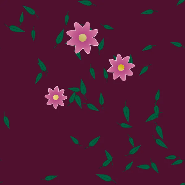 Farbigen Floralen Hintergrund Blumen Vektor Illustration — Stockvektor