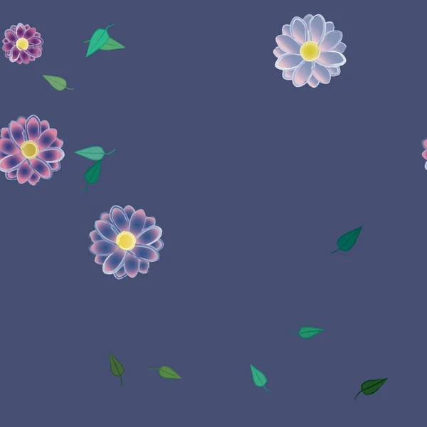 Flores Verano Fondo Vector Ilustración — Archivo Imágenes Vectoriales