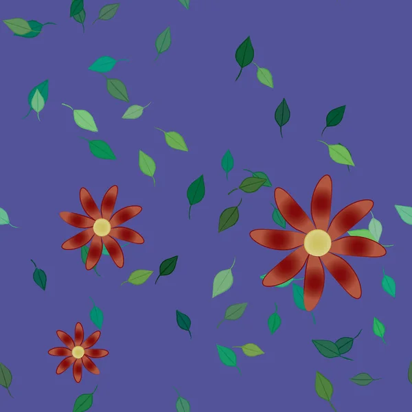 Farbigen Floralen Hintergrund Blumen Vektor Illustration — Stockvektor