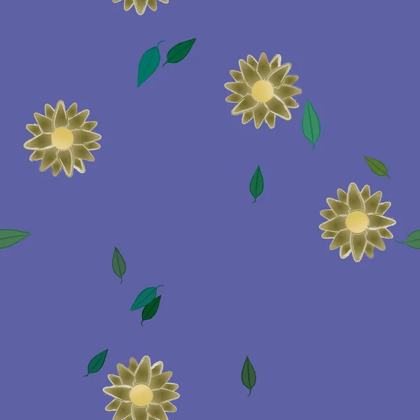 Fond Feuillage Sans Couture Fleurs Fleur Papier Peint Illustration Vectorielle — Image vectorielle