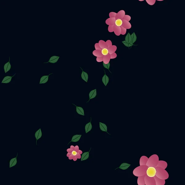 Farbigen Floralen Hintergrund Blumen Vektor Illustration — Stockvektor