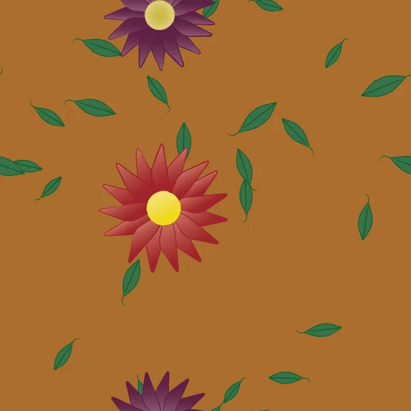 Bloesem Gebladerte Bloemen Bloei Behang Vector Illustratie — Stockvector