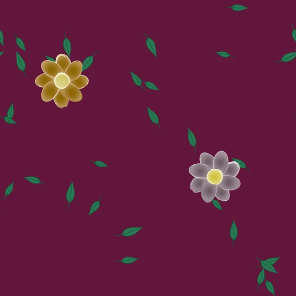 Bloesem Gebladerte Bloemen Bloei Behang Vector Illustratie — Stockvector