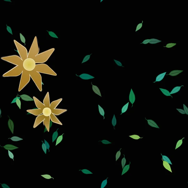 Fondo Floral Color Con Flores Ilustración Vectorial — Vector de stock