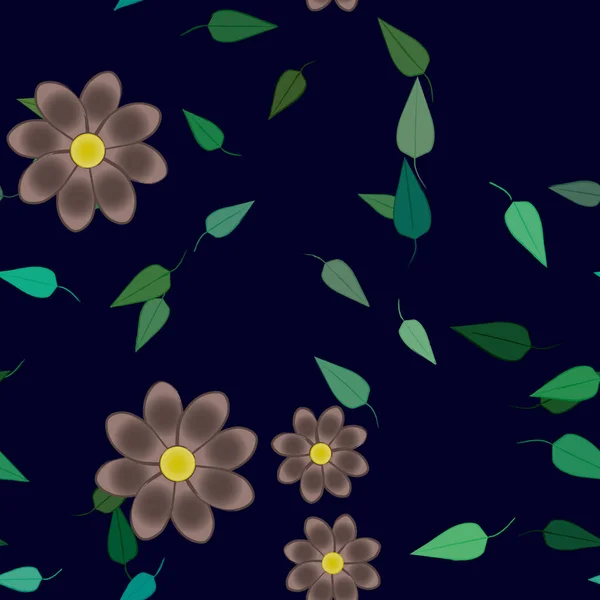 Fond Floral Coloré Avec Des Fleurs Illustration Vectorielle — Image vectorielle