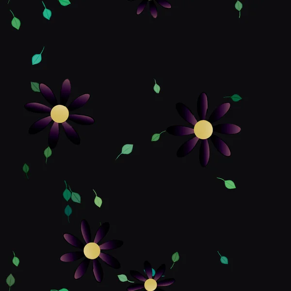 Fleurs Botaniques Fond Illustration Vectorielle — Image vectorielle