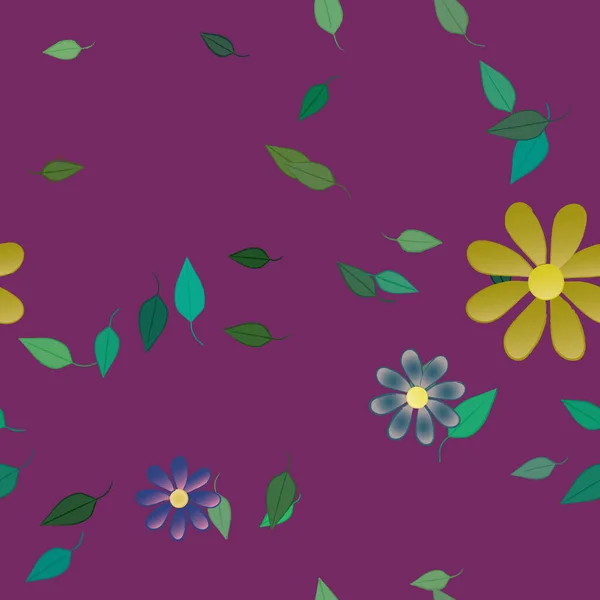 Frühling Blumen Hintergrund Vektor Illustration — Stockvektor
