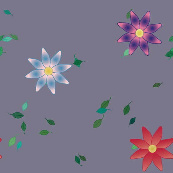 Farbigen Floralen Hintergrund Blumen Vektor Illustration — Stockvektor