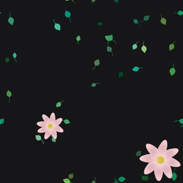 Fondo Floral Color Con Flores Ilustración Vectorial — Vector de stock