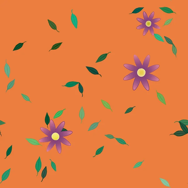 Fundo Flores Botânicas Ilustração Vetorial — Vetor de Stock