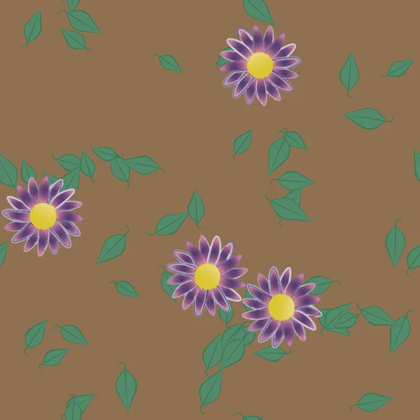 Fundo Floral Colorido Flores Ilustração Vetorial — Vetor de Stock