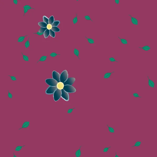 Feuillage Fleuri Papier Peint Fleuri Fleurs Illustration Vectorielle — Image vectorielle