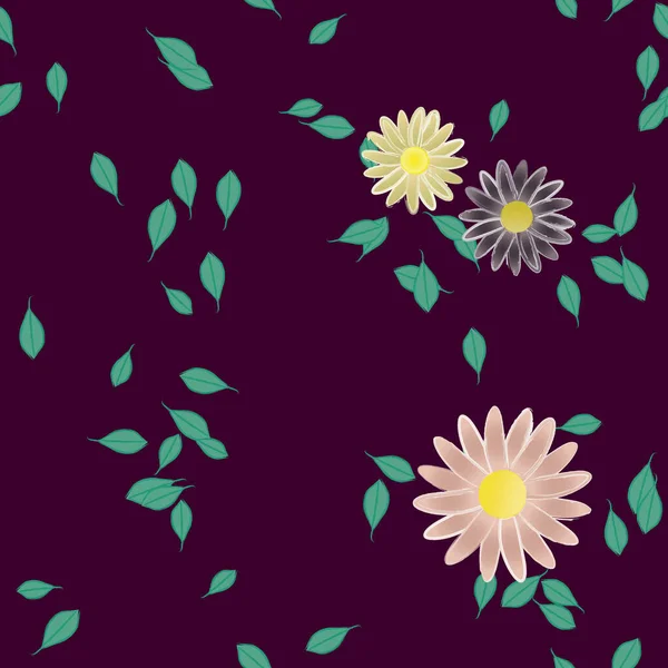 Fondo Floral Color Flores Vector Ilustración — Archivo Imágenes Vectoriales