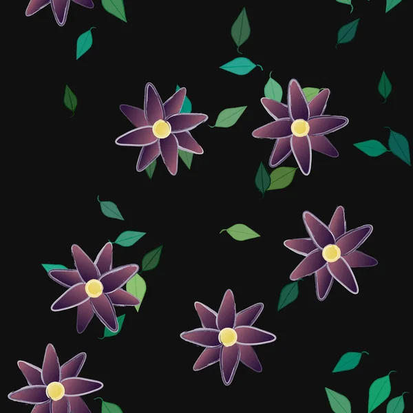 Fundo Floral Colorido Flores Ilustração Vetorial — Vetor de Stock