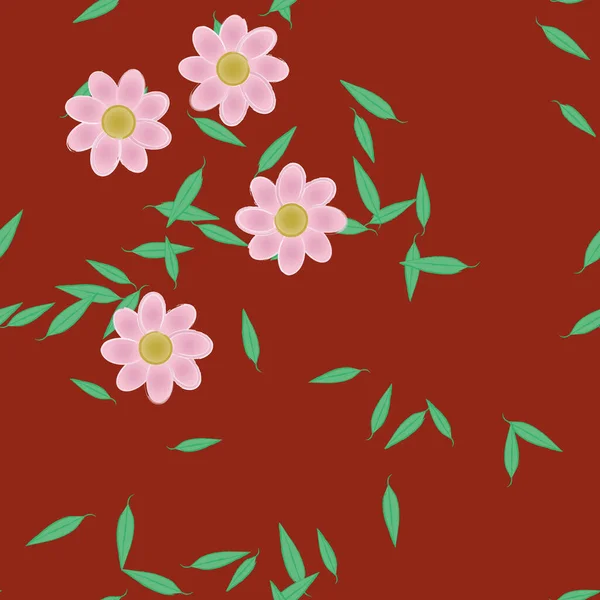 Bloesem Gebladerte Bloemen Bloei Behang Vector Illustratie — Stockvector