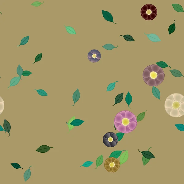 Farbigen Floralen Hintergrund Mit Blumen Vektorillustration — Stockvektor