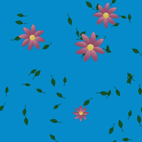Warna Bunga Latar Belakang Dengan Bunga Vektor Ilustrasi - Stok Vektor