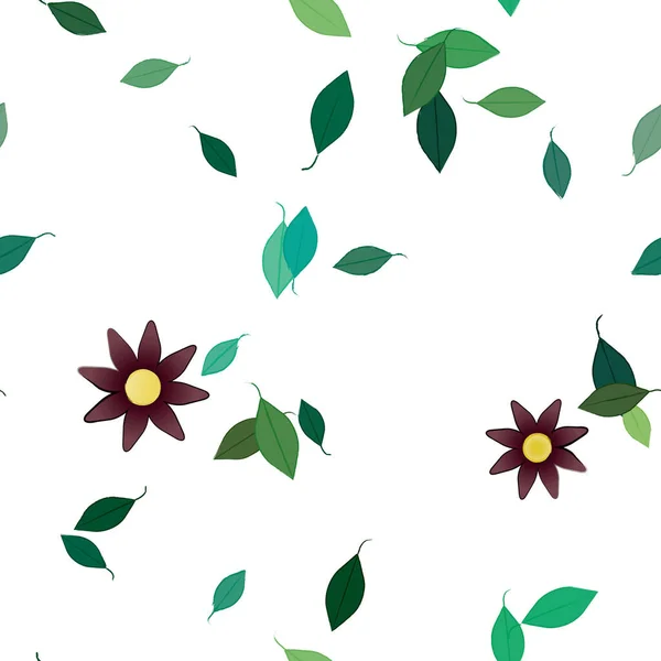 Kasvitieteellinen Kukkia Tausta Vektori Kuva — vektorikuva