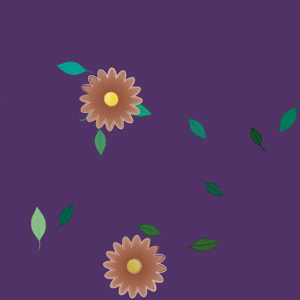 Flores Botánicas Fondo Ilustración Vectorial — Archivo Imágenes Vectoriales