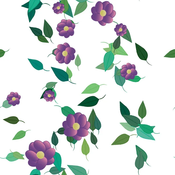 Fundo Flores Botânicas Ilustração Vetorial — Vetor de Stock