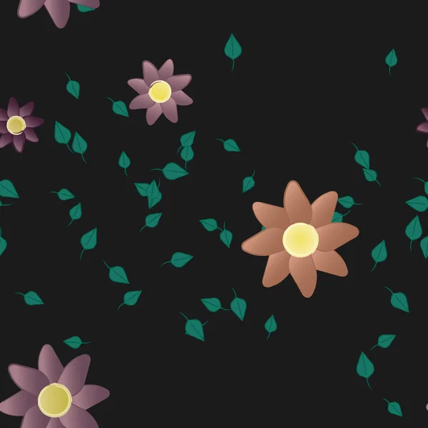 Fundo Flores Botânicas Ilustração Vetorial — Vetor de Stock