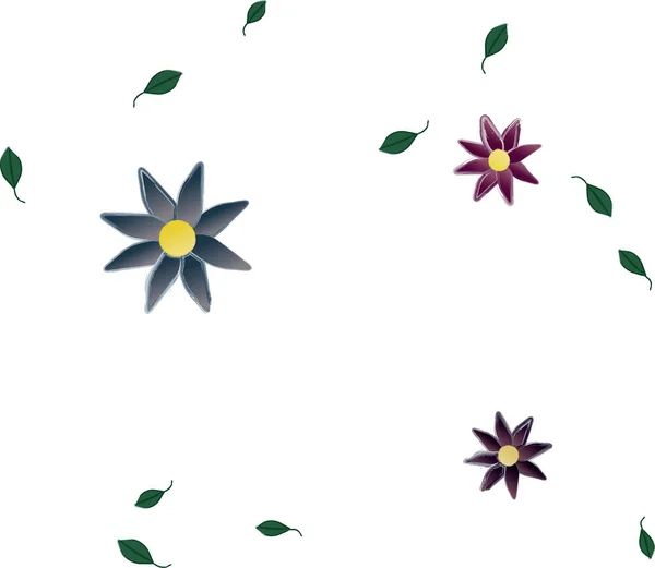 Farbigen Floralen Hintergrund Blumen Vektor Illustration — Stockvektor