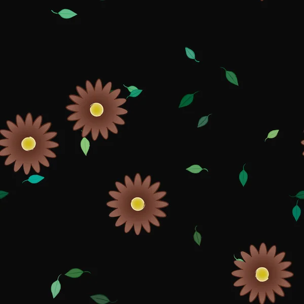 Farbigen Floralen Hintergrund Mit Blumen Vektorillustration — Stockvektor