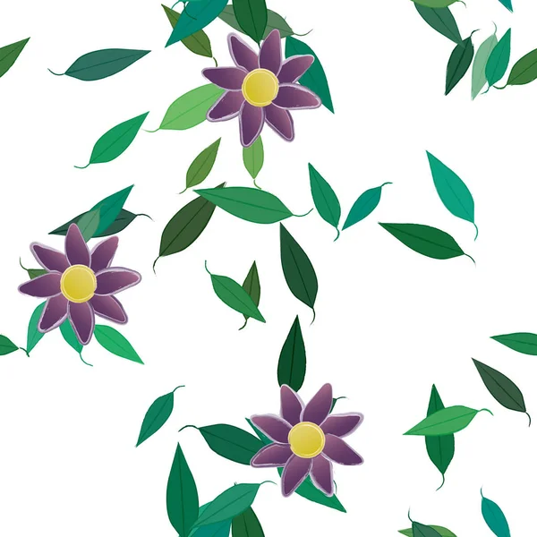 Colored Floral Background Flowers Vector Illustration — Stock Vector