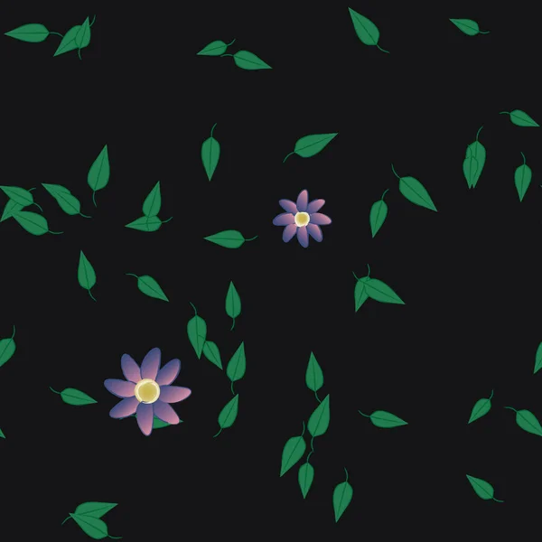 Fondo Floral Color Con Flores Ilustración Vectorial — Vector de stock